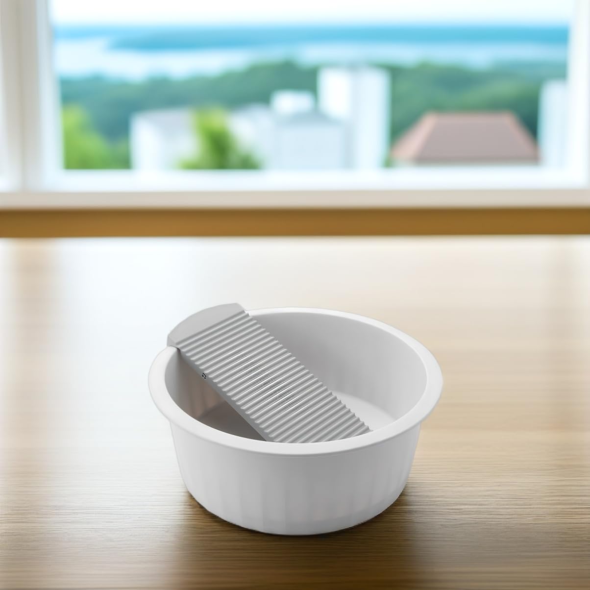 OUNONA 2 Stück Waschbecken Waschbrett für Wäsche Wäschemeimer Waschbrett zum Händewaschen von Kleidung Eimer zum Wäschewaschen Badezimmer-Wäscheeimer pp Grey