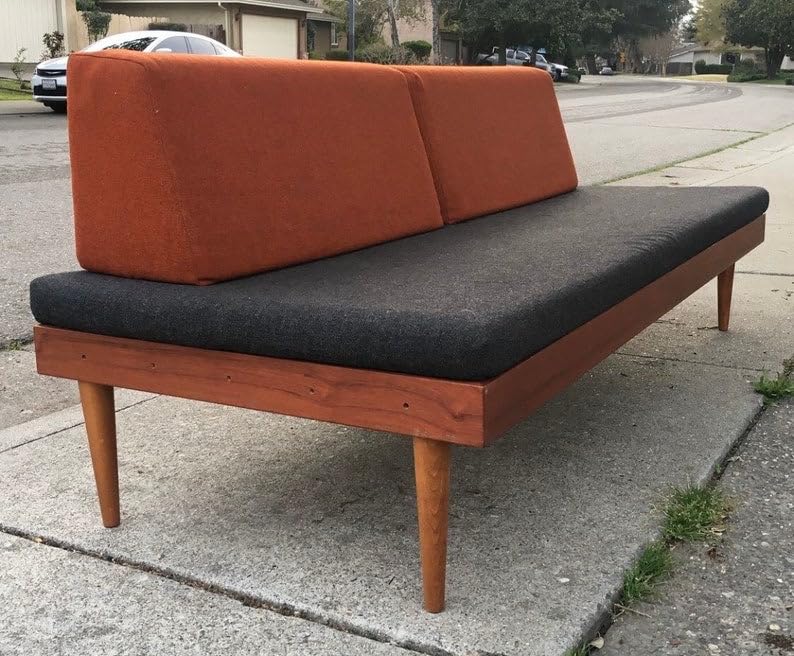 Jairi Traders Teak Wood Stacking Patio Bench Garden Outdoor Terrance Park Hallway Furniture Wooden Bench Chair Seating with Cushion
