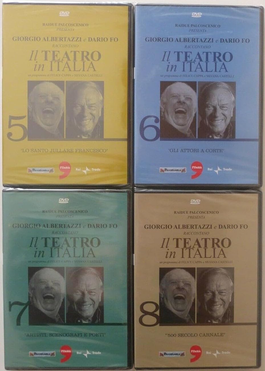 TEKNOFILM Giorgio Albertazzi e Dario Fò Il Teatro In Italia - 8 DVD SENZA COFANETTO