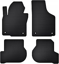 Premium Rubber Floor Mat Set, 4 Pieces, Black, Perfect Fit for VW Golf 5 V 6 VI Plus Non-Slip Waterproof with Clips 4 Pieces in Pack