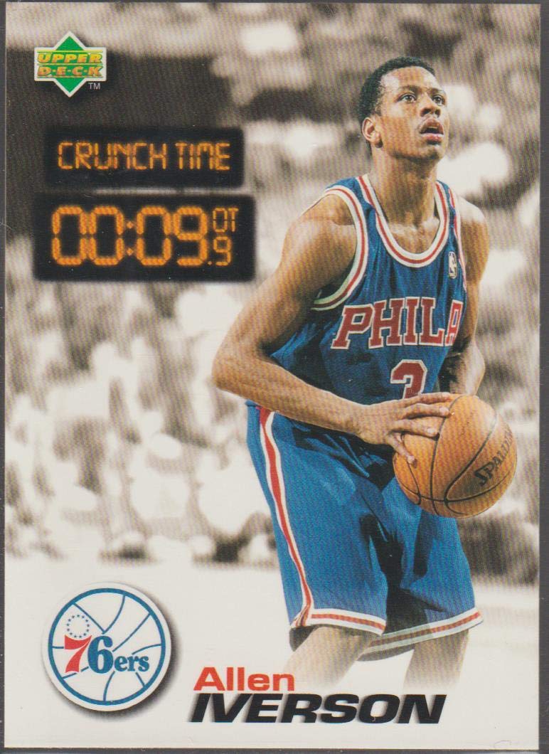 Amazon.com: 1997 Upper Deck Allen Iverson 76ers Crunch Time Basketball Card  #CT33/40 : Collectibles & Fine Art