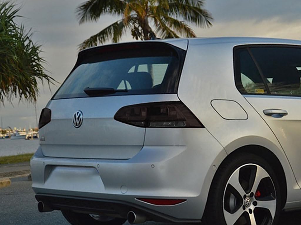 Rvinyl Tail Light Pre Cut Film Tint Cover Kit in Blackout Smoke Compatible with Volkswagen GTI 2010-2014 - Adhesive Backs