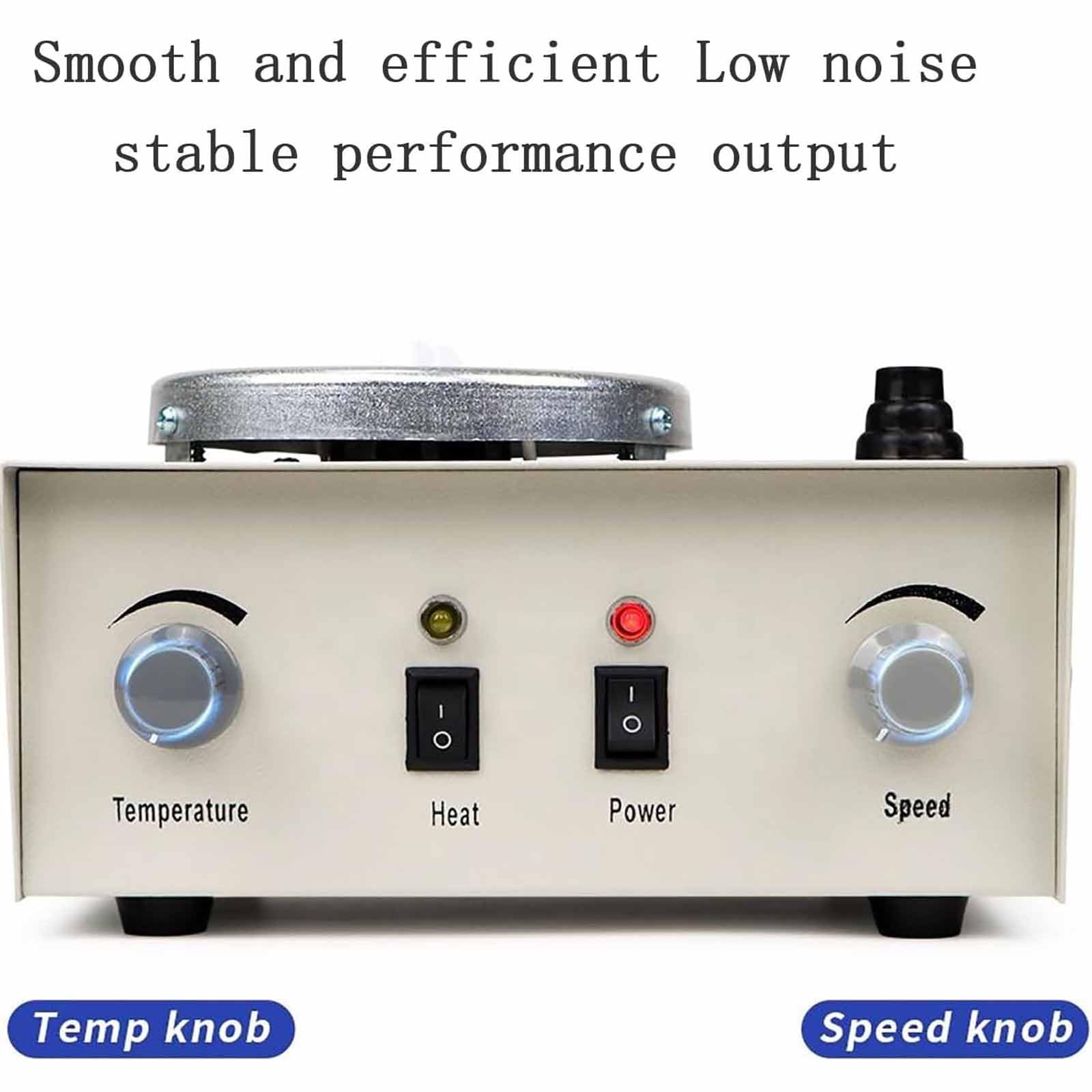ERICAT Miscelatore a Doppio Controllo per Riscaldamento da Laboratorio da 1000 Ml, Agitatore Magnetico con Piastra Riscaldante con Potenza di Agitazione da 25 W, Intervallo 0-2400 Giri/min