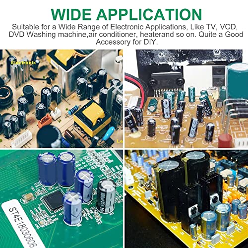 120 Peças 12 Capacitores Eletrolíticos de Alumínio de Valor 0,22‑470UF 50 V 16 V Kit de Sortimento d
