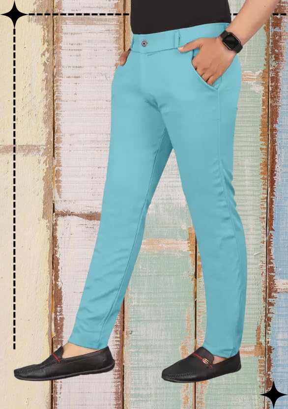 Image of Men's Slim Fit Casual Chinos Pants Stretch Cotton Trousers with Flat Front, Comfortable Everyday TS K043 Parent