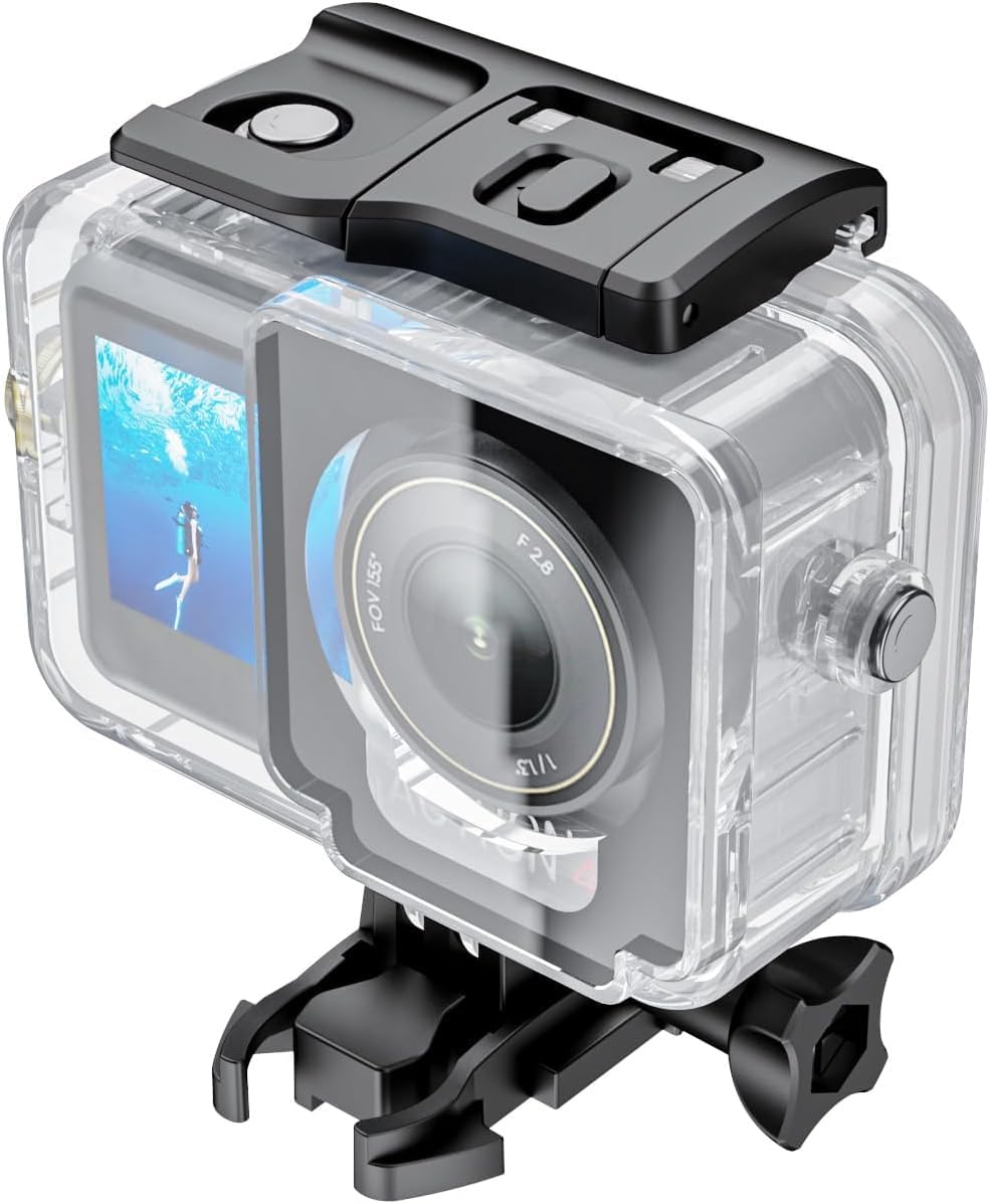 SHOOT Underwater Waterproof Diving Housing Case for DJI OSMO Action 6/5Pro/4, 40M/131FT Protective Case Shell with 12pcs Anti-Fog Insert for DJI OSMO Action 6/5Pro/4 Action Camera