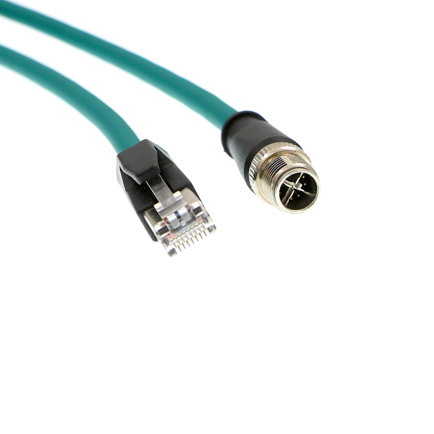Gbrand AConnect M12 8 Pole X-Code Male to RJ45 Cat6a Ethernet Shielded Cable for Cognex Industrial Camera 33Ft/10M