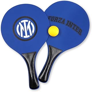 Inter - Beach Rackets with Inter Logo - Ideal as a Gift for Children and Adults Interists, to be used in the Beach, Garden, Tennis, Padel - Official Inter Product