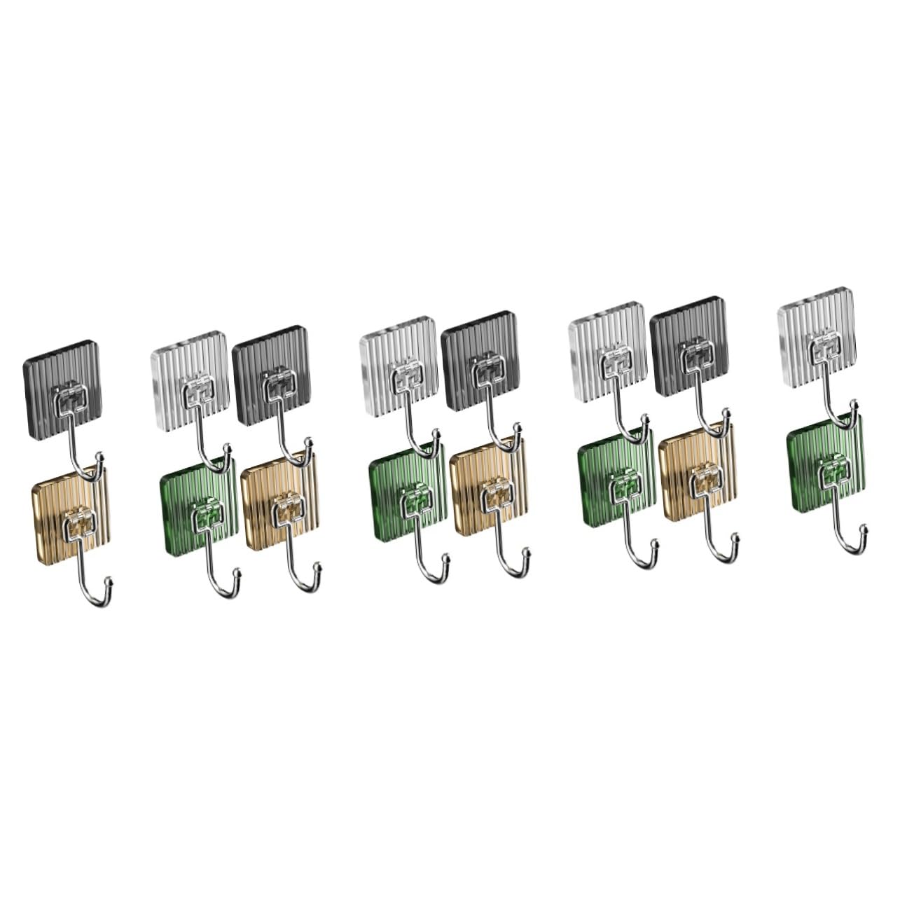 IMIKEYA 16piezas Ganchos De Pared Autoadhesivos De Inoxidable Para Colgar Cocina y Baño Ganchos Resistentes y Versátiles Para Ropa y Accesorios