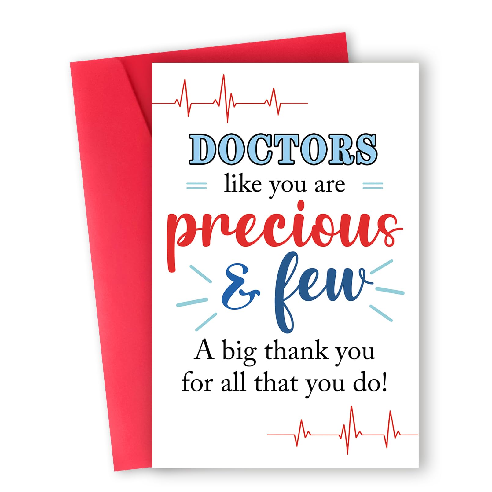 gerdiny Funny Thank You Doctor Gifts, Perfect Doctor Thank You Card for Him Her, Doctor Birthday Gift Card