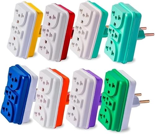 Kit com 03 Adaptadores Tomada Benjamim T Com 3 Entradas Multiplicador de Tomadas 10A 20A Até 250v Bi