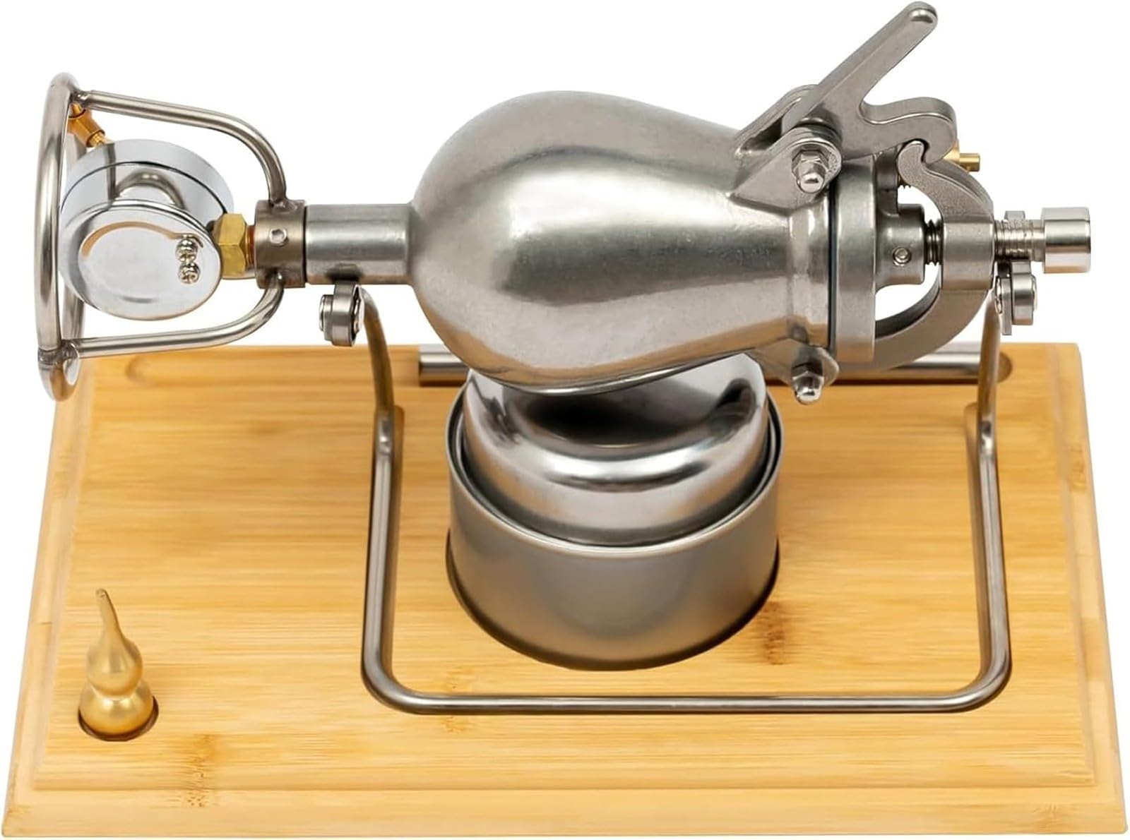 MáQuina para Hacer Palomitas de MaíZ A PresióN, CañóN de Palomitas de MaíZ Chino, MáQuina Manual de Aire Caliente para Estufa(200ml)