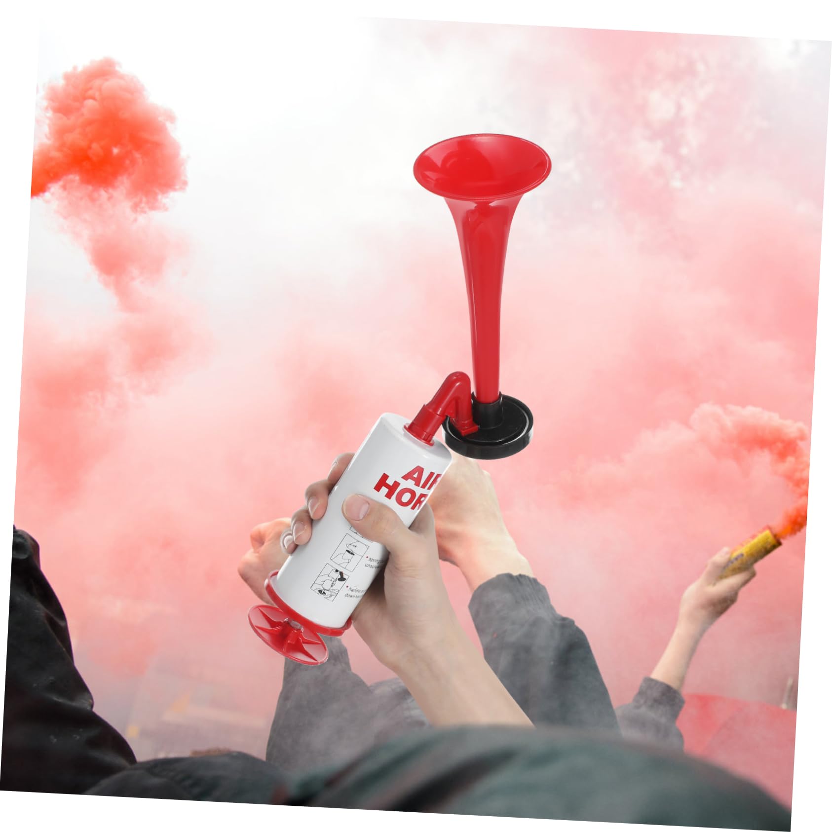 UPKOCH 4 Pz Clacson Manuale Pompa del Clacson Ad Compressa Corno di Laurea Tromba D' Corno della Festa di Calcio Corno di Applauso Oggetti di Scena Tifo Plastica