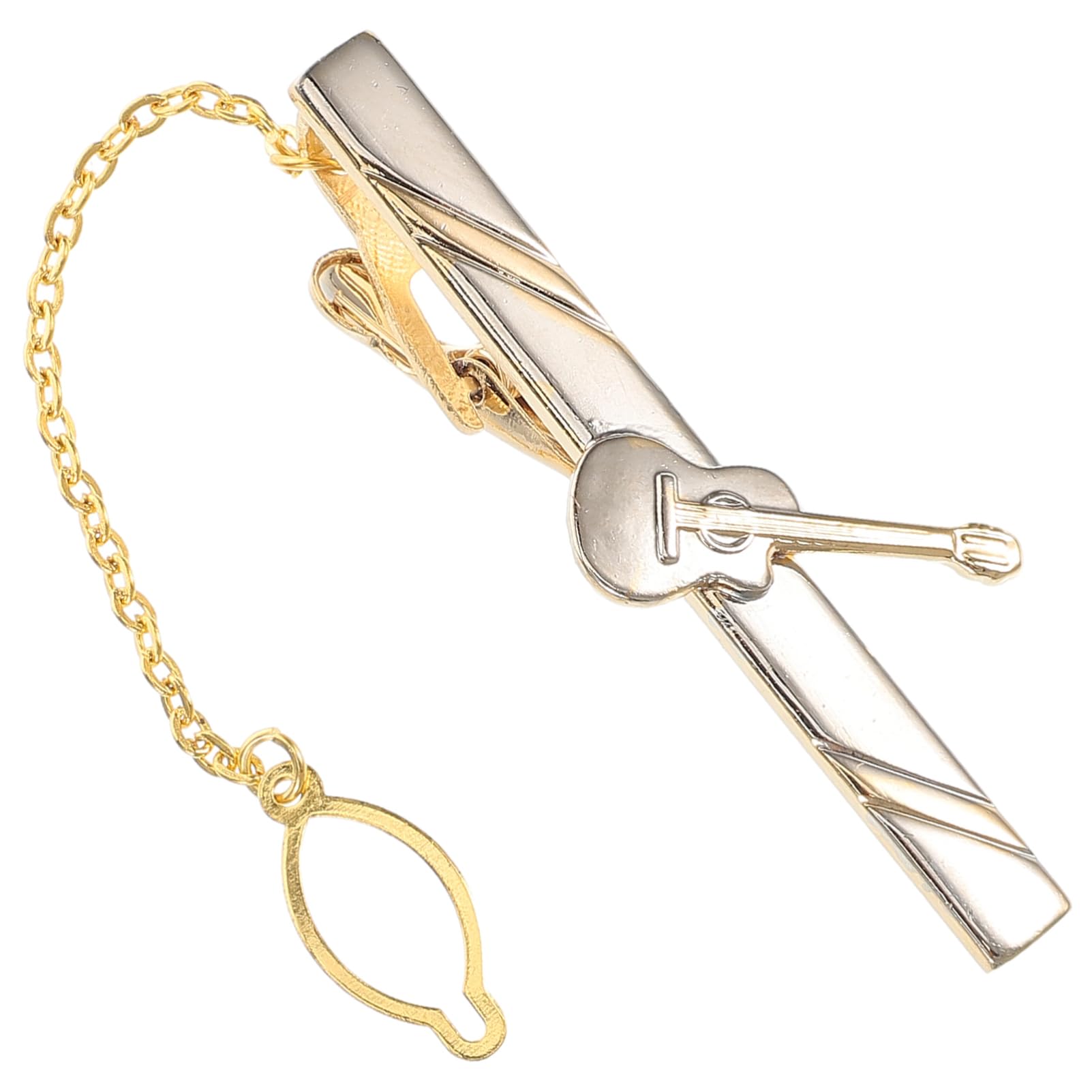 BESPORTBLE Stylish Musical Note and Guitar Tie Clip for Weddings Concerts and Events Elegant Copper Accessory for Music Teachers and Performers Keeps Ties Neat and Secure