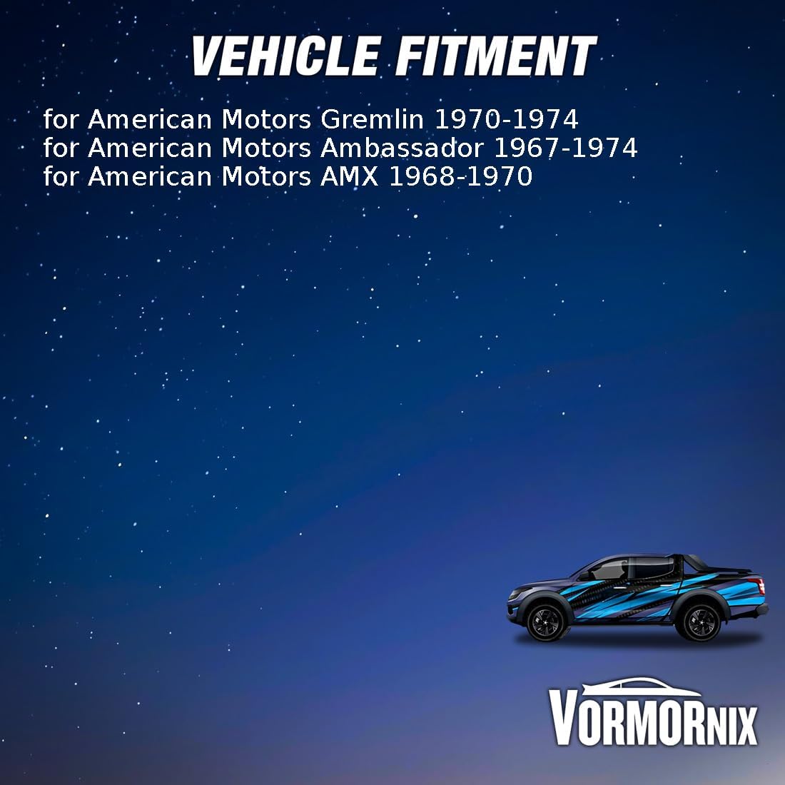 Rear Shaft All Joints Universal Joint Strap Kit for American Motors Gremlin, AMX, Ambassador 1967 1968 1969 1970 1971 1972 1973 1974 2 Pcs