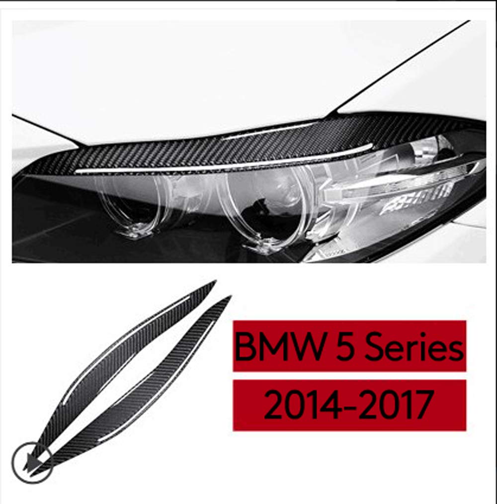 Carbonfaser-Optik Scheinwerfer-Augenbrauen Für BMW F10/F11 LCI (2014–2017) – Hochglänzender Kunststoff-Aufkleber