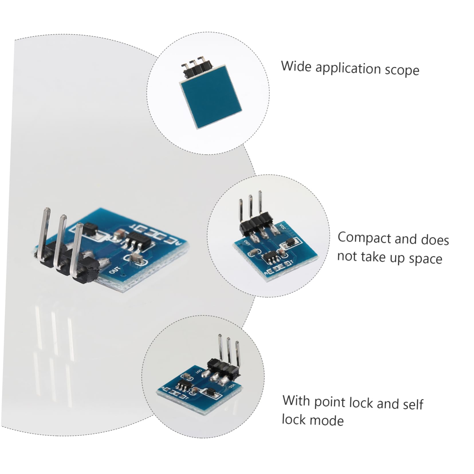 CHILDWEET 5 Pcs Module Capacitive Touch Sensor Button Emergency Stop Sticker Capacitive Switch Single Modifies Sensor Board Capacitive Touch Switch Single Blue