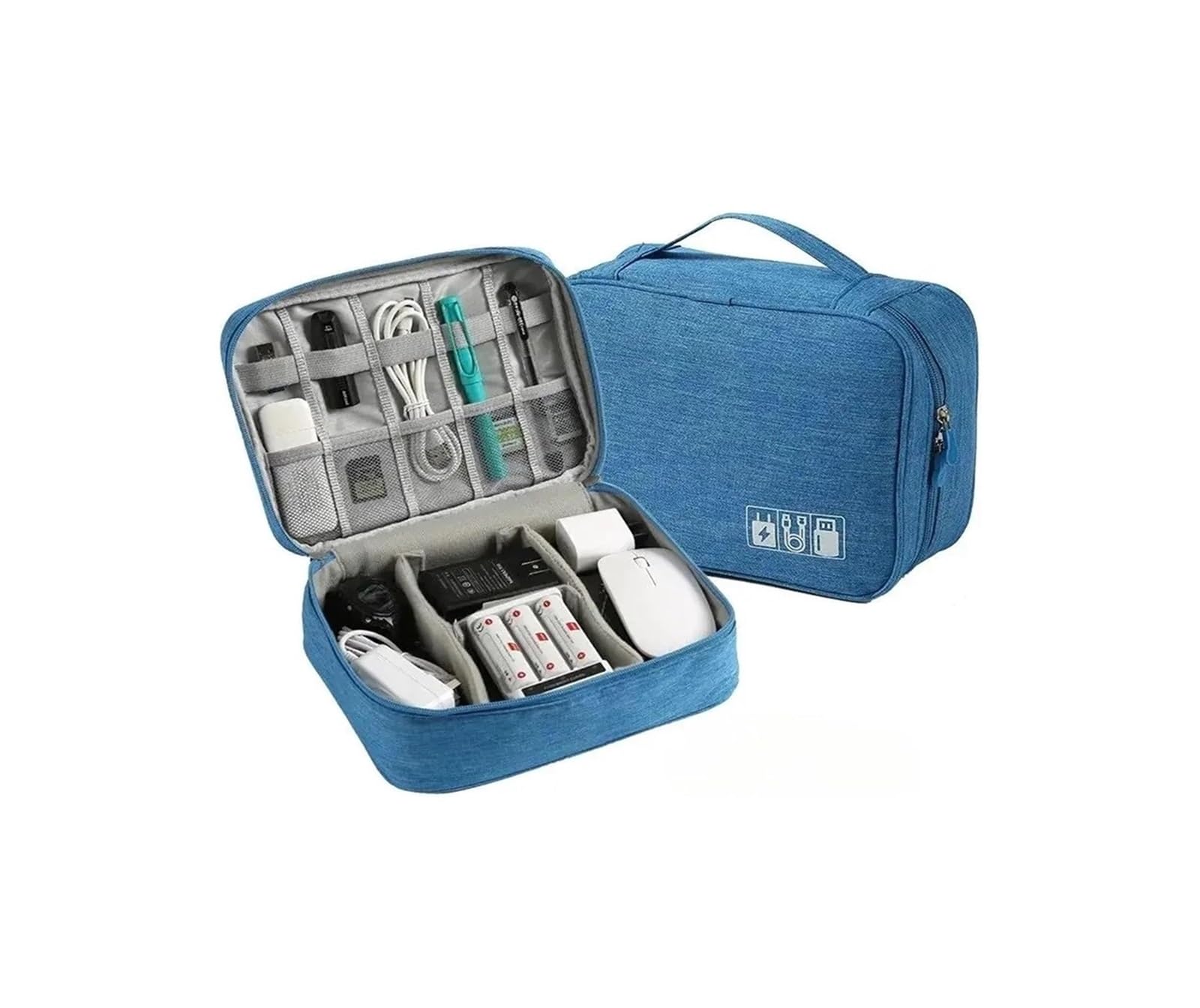 Torba na akcesoria elektroniczne, 2 szt. Cyfrowy organizer elektroniczny Przenośna wtyczka ładowarki USB do transmisji danych(Color 6)