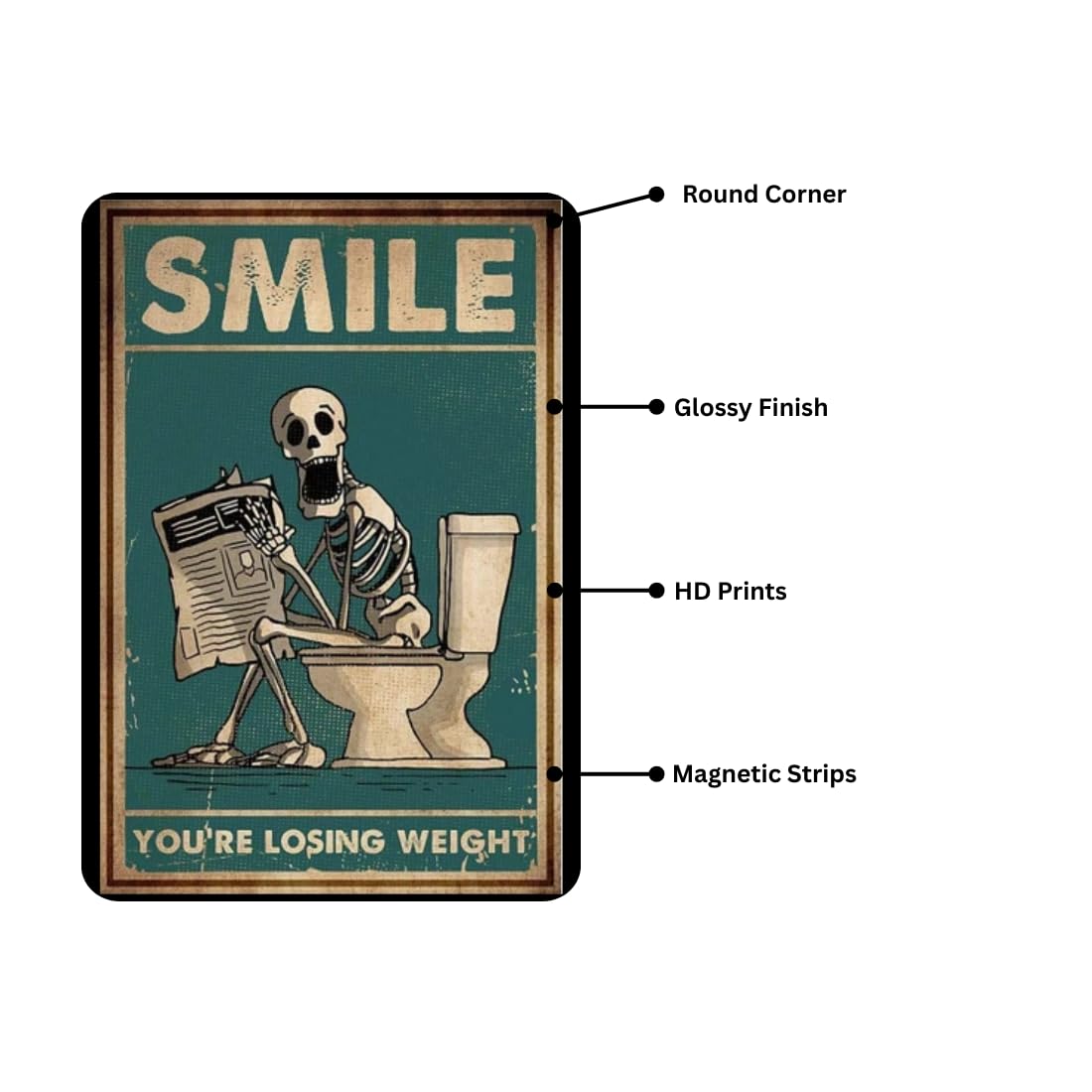 Zesta Bathroom Tin Sign - Quirky Wall Decor -3 Zesta Bathroom Tin Sign - Quirky Wall Decor -3