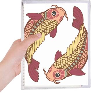 Caderno com símbolos do zodíaco da Constelação de Peixes Diário Recarregável Diário Papelaria