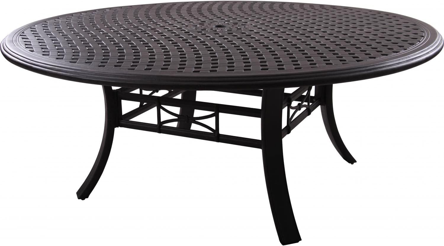 Darlee Series 99 71″ Patio Round Dining Table in Antique – B005T06CRQ