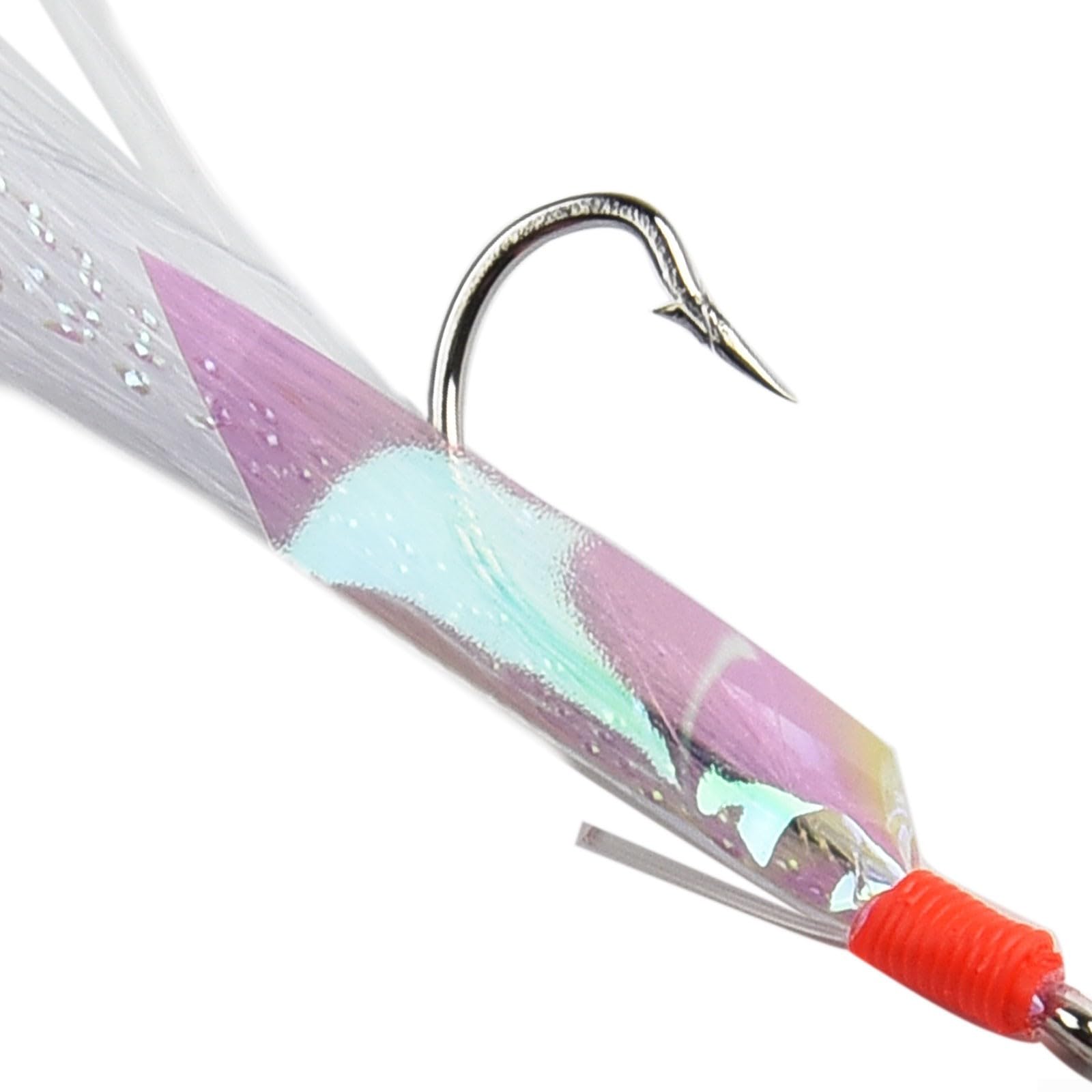 Señuelos de pesca, señuelo de plumas, cebo de arenque, anzuelos de pesca para caballa, bacalao, arenque, aparejos de plumas de caballa