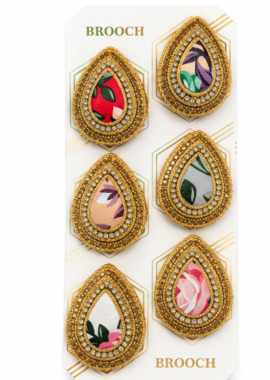 Designer Saree Brooch for Women | Ethnic Floral Brooch Pin | Traditional Decorative Saree Pin for Saree Dupatta Kurti-image-14