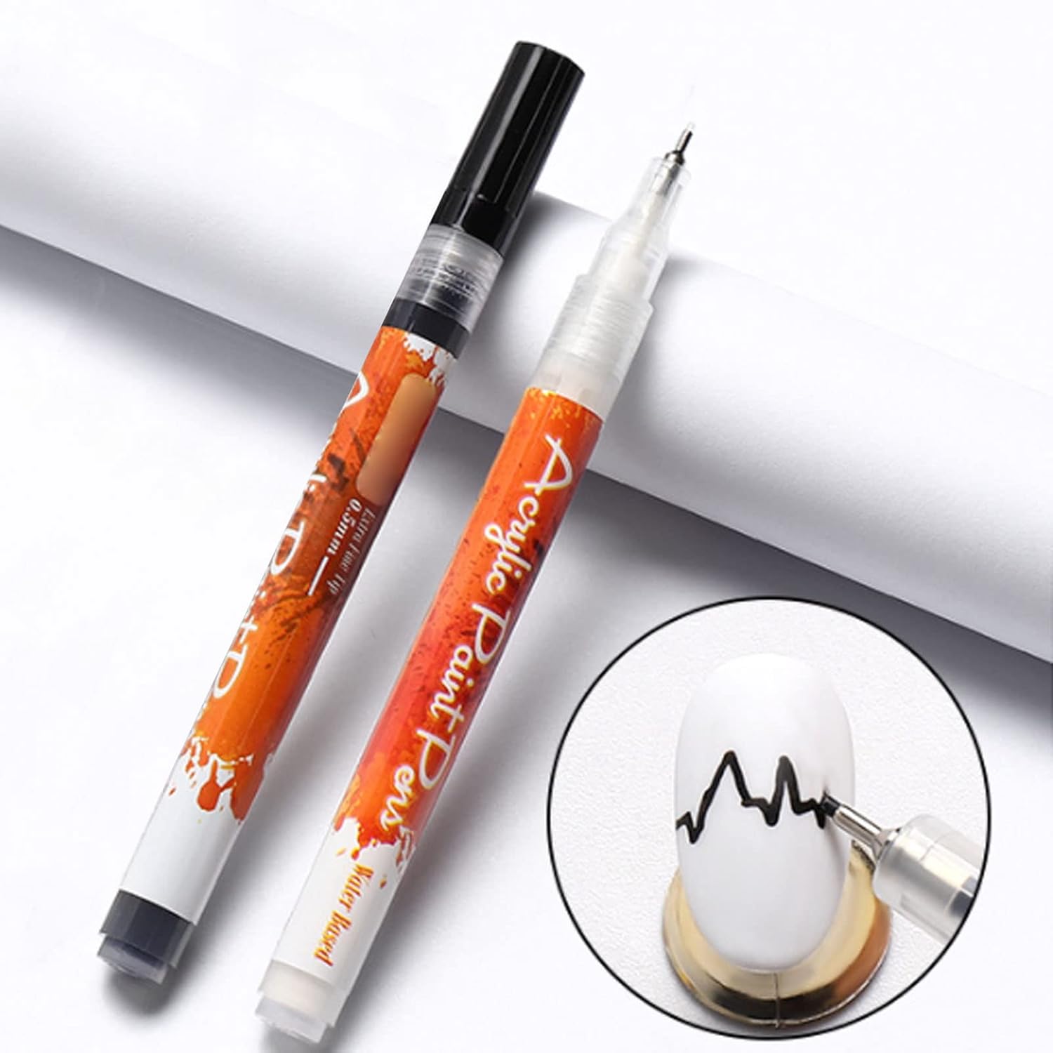 10PCS Nail Art Pen Set, ABS Nail Polish Painting Pen, Nail Point Graffiti Dotting Pen for DIY Nail , with Fine Tip for Patterns and Quick Drying Ink