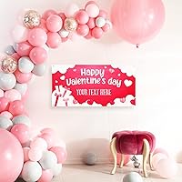 Vista 118 de Cartel de fondo personalizado para el día de San Valentín, decoración de San Valentín, letrero de vinilo con texto en inglés "Be My Valentine