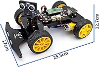 Vista 7 de Adeept Kit de coche inteligente compatible con Raspberry Pi Pico, seguimiento de línea, evitación de obstáculos, luz colorida, DIY STEM IR control