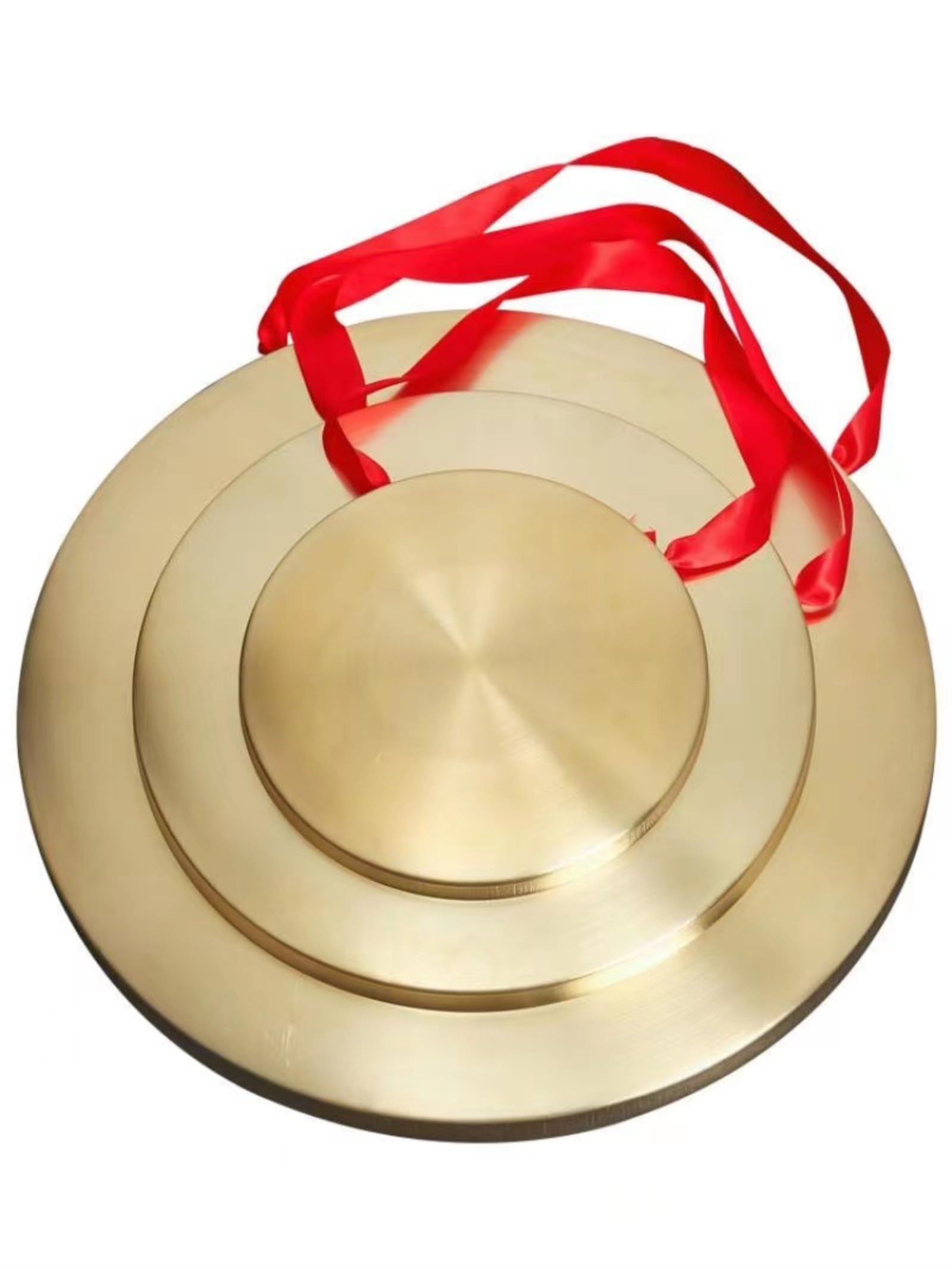 Gong a mano Cymbal con battitore, in ottone con battitore, strumento a percussione, gong cinese (28 cm)