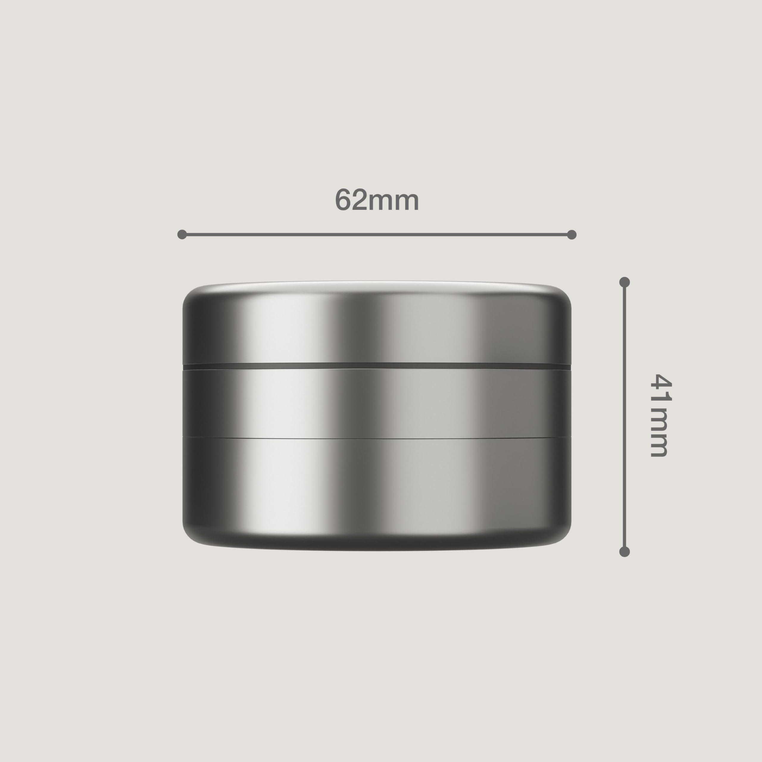 Bloomint Titan Premium Grinder Metall 62 mm, Crusher Korrosionsfrei und langlebig, Metall Grinder 3 teilig, Extra scharf