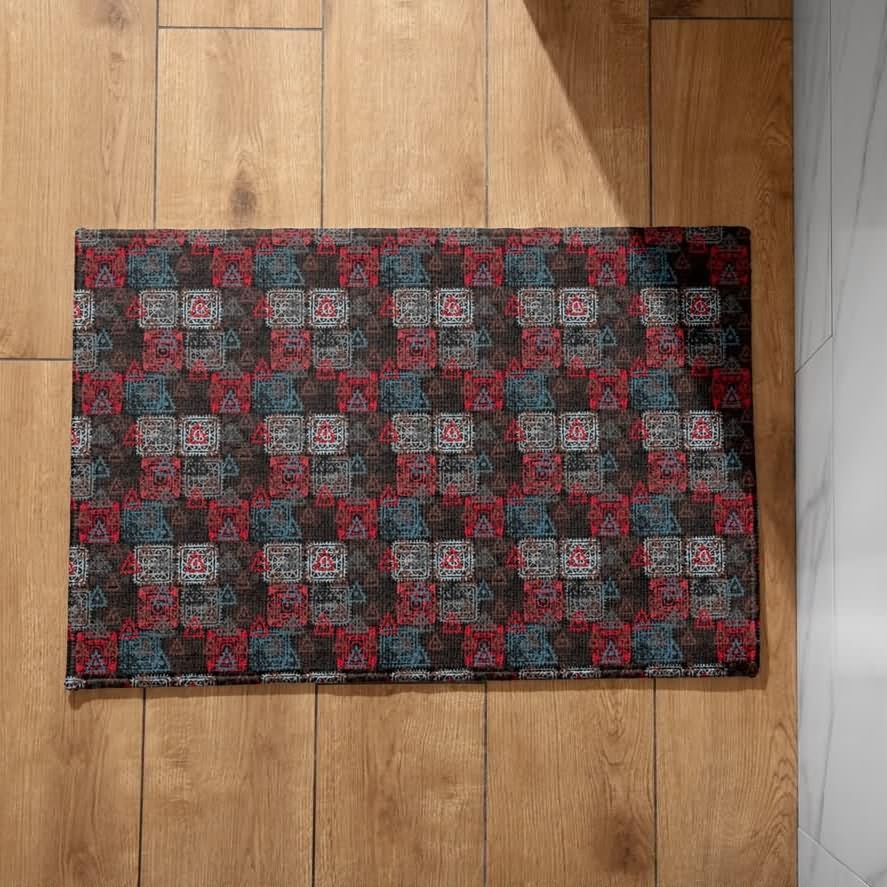 Tapis de cuisine 50x80cm fin bohême CEVAN petit tapis entrée