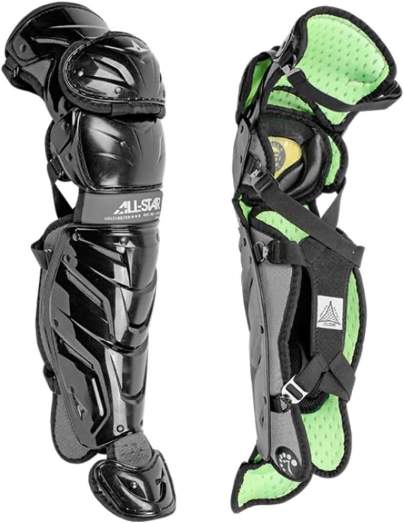 All-Star S7 Axis Baseball Leg Guards Youth Ages 9 to 16, NOCSAE Standard - Elite-Level Protection with Patented Technology and Full Coverage for Confident Blocking, Throwing, and Running