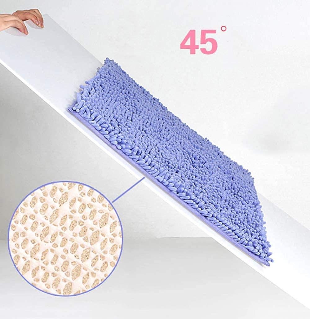 JYDQM Chenille Shaggy Bath Tapis de Bain sans Glissement Confortable Lavable Tapis de Bain Lavable pour Baignoire Salle de Bain rug50x33cm (Color : E, Size : 50x33cm(20x13inch))