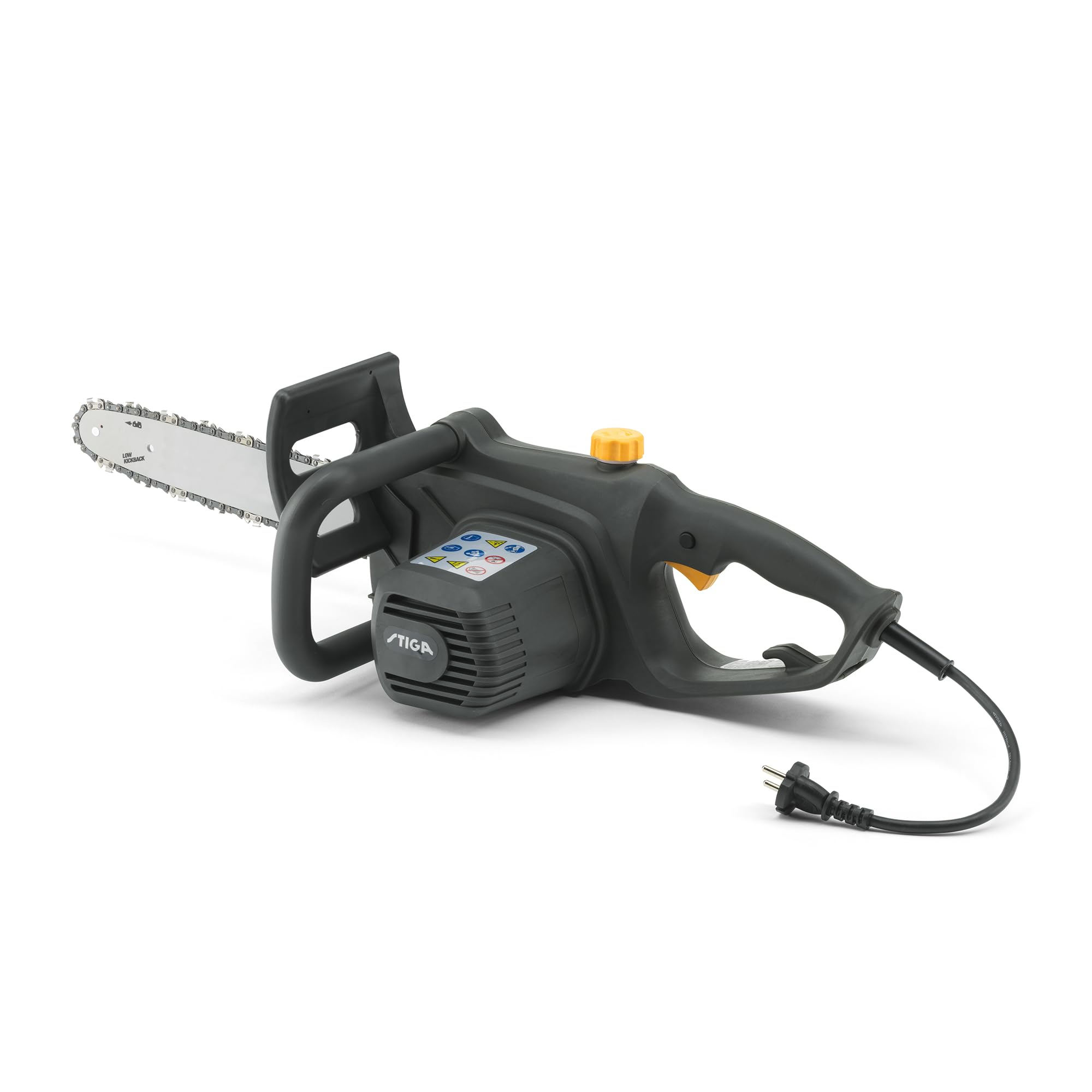 STIGA CS 118c Tronçonneuse Électrique, 1,8 kW, 35 cm – Frein de Chaîne Manuel, Pompe à Huile Automatique – Pour Jardin et Bûches Robustes