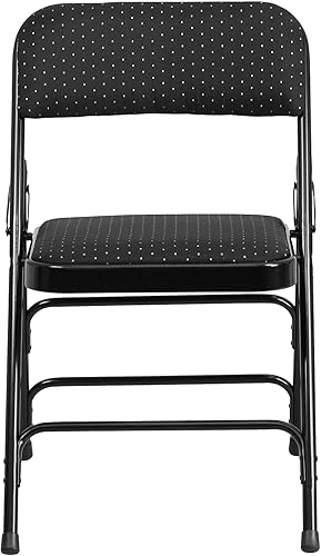 Miniatura 8 de Flash Furniture serie Hércules silla plegable en dos, triple refuerzo curvo, color borgoña gris - 4 unidades, Tela Patrón negro.,Estampado Borgoña