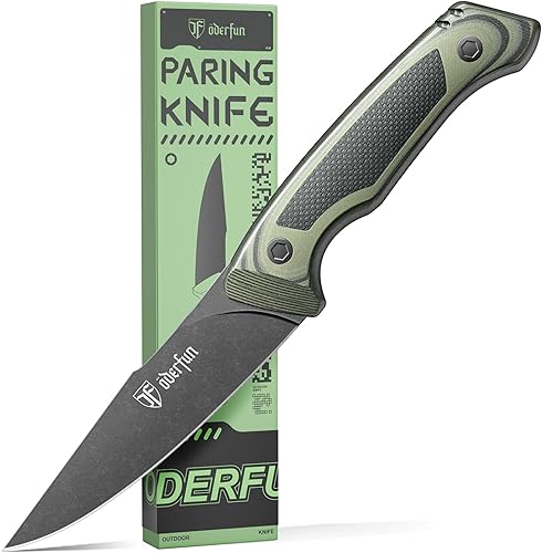 Cuchillo de cocina de 5.5 pulgadas, acero alemán resistente al óxido, mango G10, cuchillo de chef profesional para exteriores para rebanar frutas y