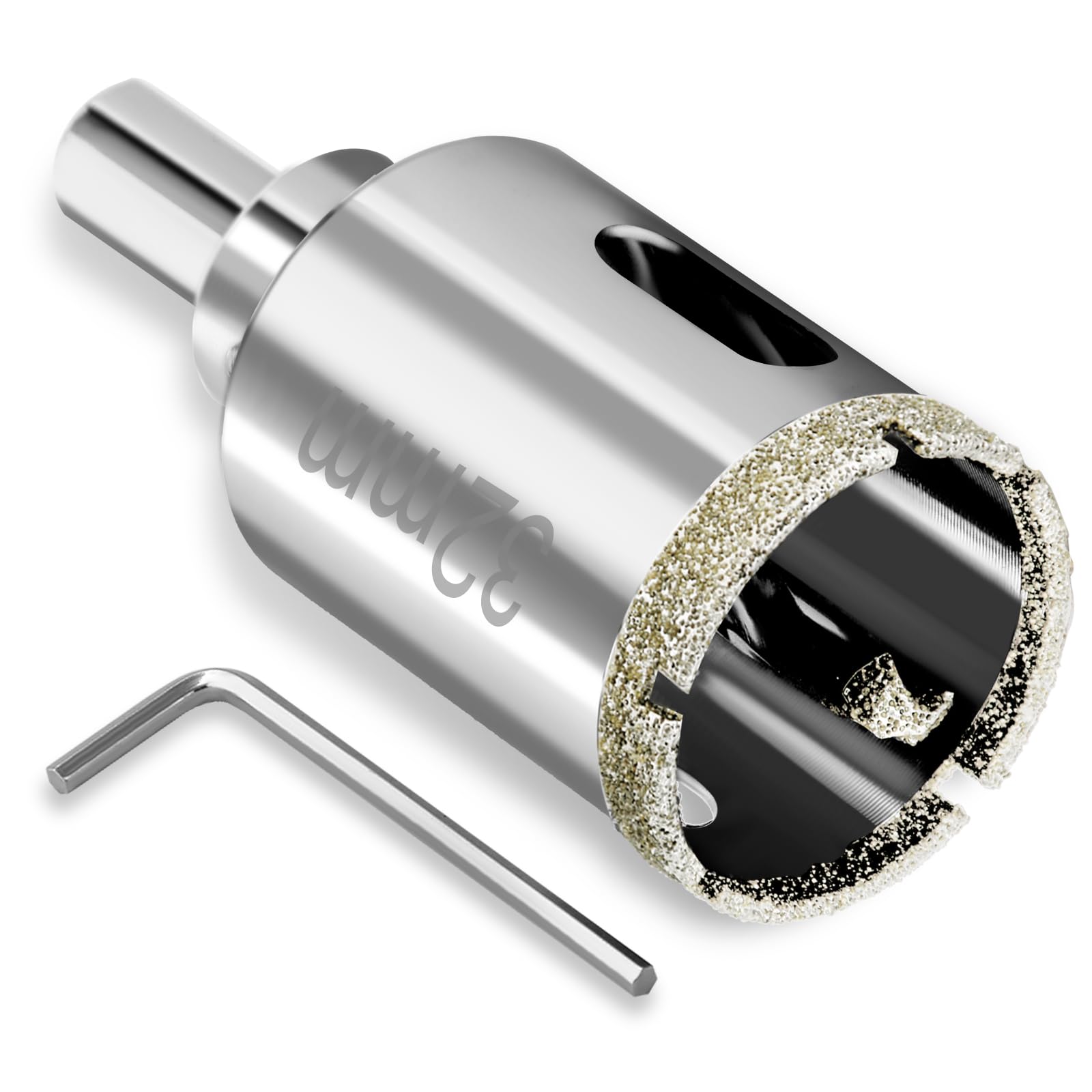 Josaton Tile Hole Cutter with Diamond Surface Coating, 32mm Diamond Hole Saw with Pilot Drill Bit, Porcelain Core Drill Bit for Ceramic, Glass, Marble, Limestone, Fiberglass