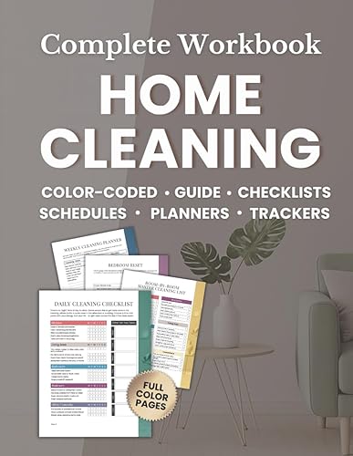 Home Cleaning Complete Workbook: Housekeeping Guide with Color-Coded Checklists, Daily