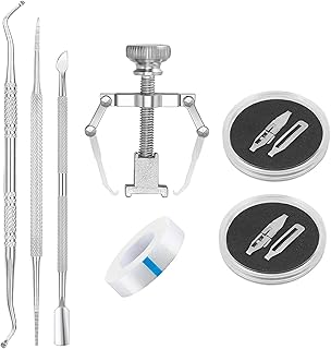 Homesen Kit de Ferramentas de Unha Encravada Tratamento de Unhas Ferramentas de Pedicure Correção de Remoção de Unha Encravada Aço Inoxidável Elevador de Unha Encravada Ferramenta de Cuida