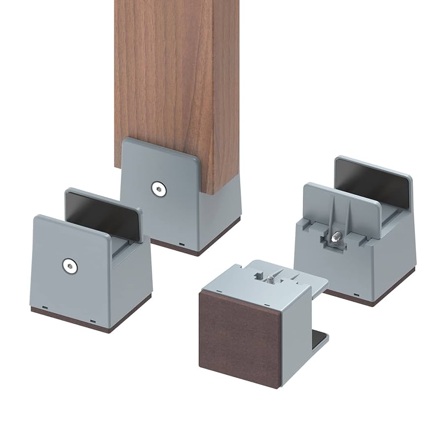 ꕤ︎︎BOIVSHI 継ぎ足 こたつ足上げ 幅さ調整可 底上げ 50mm継ぎ脚 防振 継ぎ足 こたつ足上げ 4個入り 幅さ調整可 底上げ 5㎝継ぎ脚 防振