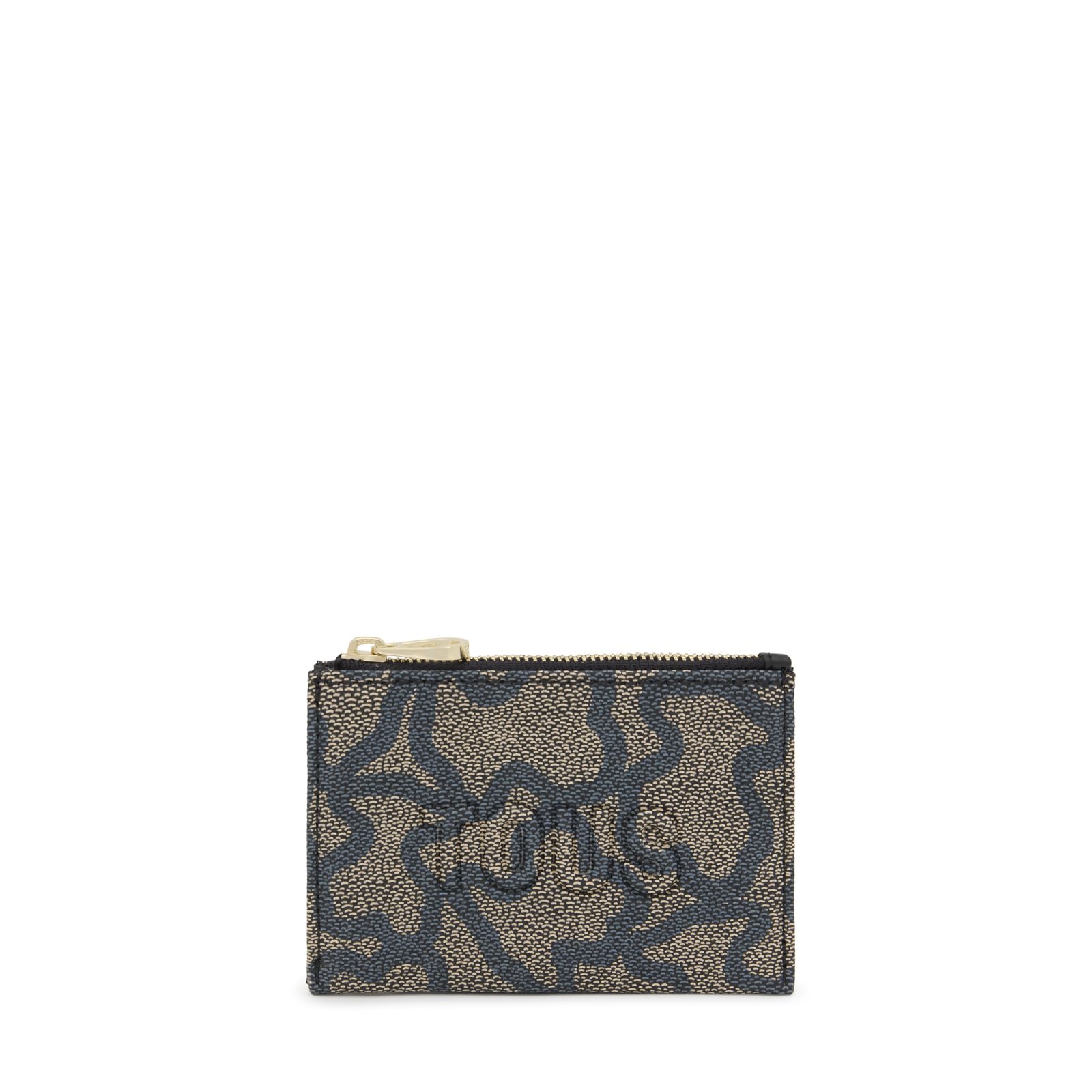Tous Black Wallet Card Holder for Women, Measures 8 x 12 x 1.5 cm, KAOS Icon Collection