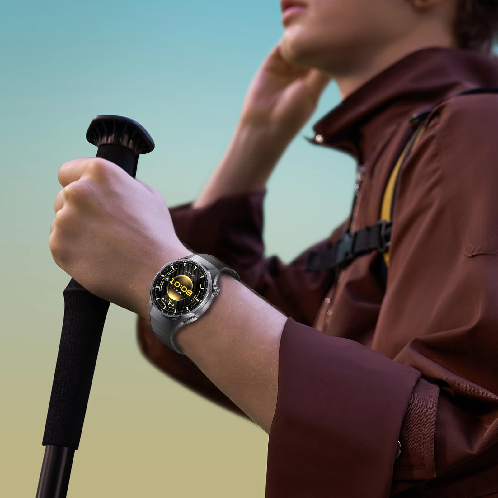 Titanowy pasek kompatybilny z Huawei Watch GT 6 Pro 46mm Zaawansowany tytanowy pasek bez luk dla Huawei Watch GT 6 Pro Smartwatch Regulowany bez narzędzi Tytanowy pasek dla kobiet i mężczyzn, 46 mm