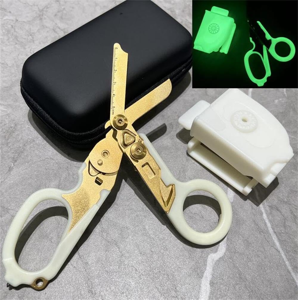 TLNMA Raptor Trauma Shears Foldable, 6in1 Raptor Shears Folding Multi