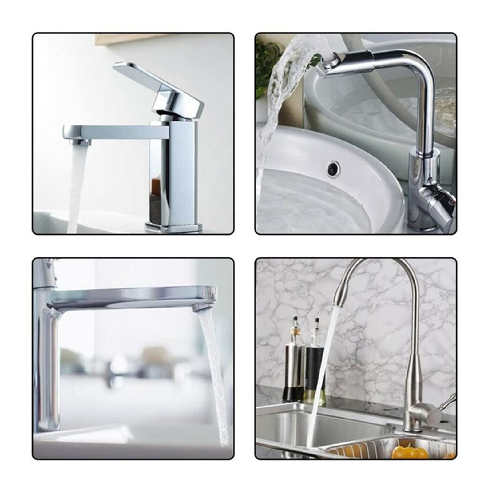 XYNSNDB 3 Pezzi in Ottone Rubinetto a Risparmio idrico aeratore Rubinetto per lavabo da Cucina Filtro ugello Misto M24 Splash Head Rubinetto aeratore Rubinetto Accessori Installazione Semplice