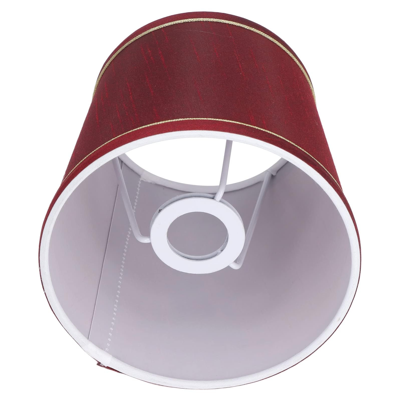 Cyrank Small Lamp Shade, 6Pcs Fabric Lamp Shade Modern Simple Light Lampshade Barrel Fabric Lampshade Lampshades for Chandelier Wall Lamp(Red)