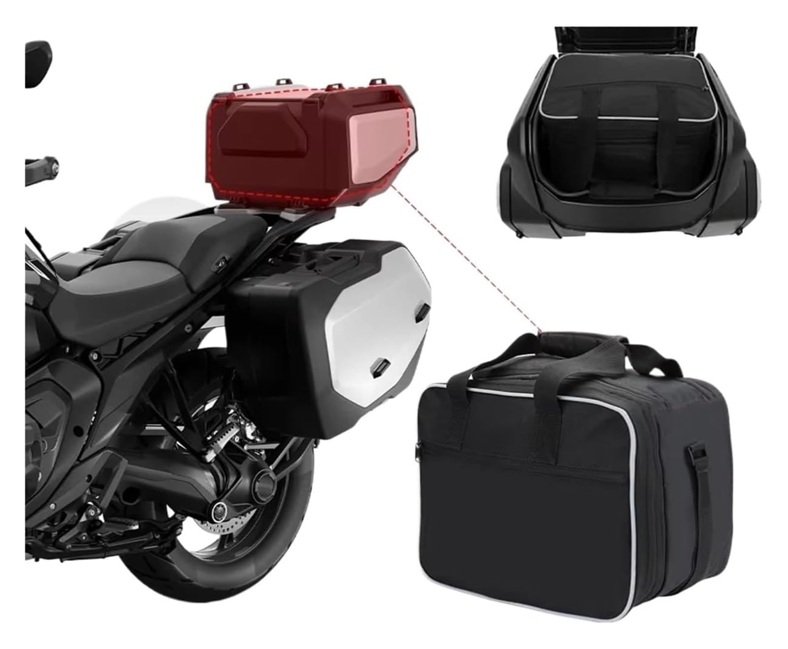 Moto Paraurti Borsa per BMW per R1300GS per R 1300 per GS 2023 2024 Moto Bagagli Sella Valigie Kit Attrezzi Interni Valigia Laterale Borsa(2pcs Side Bags)