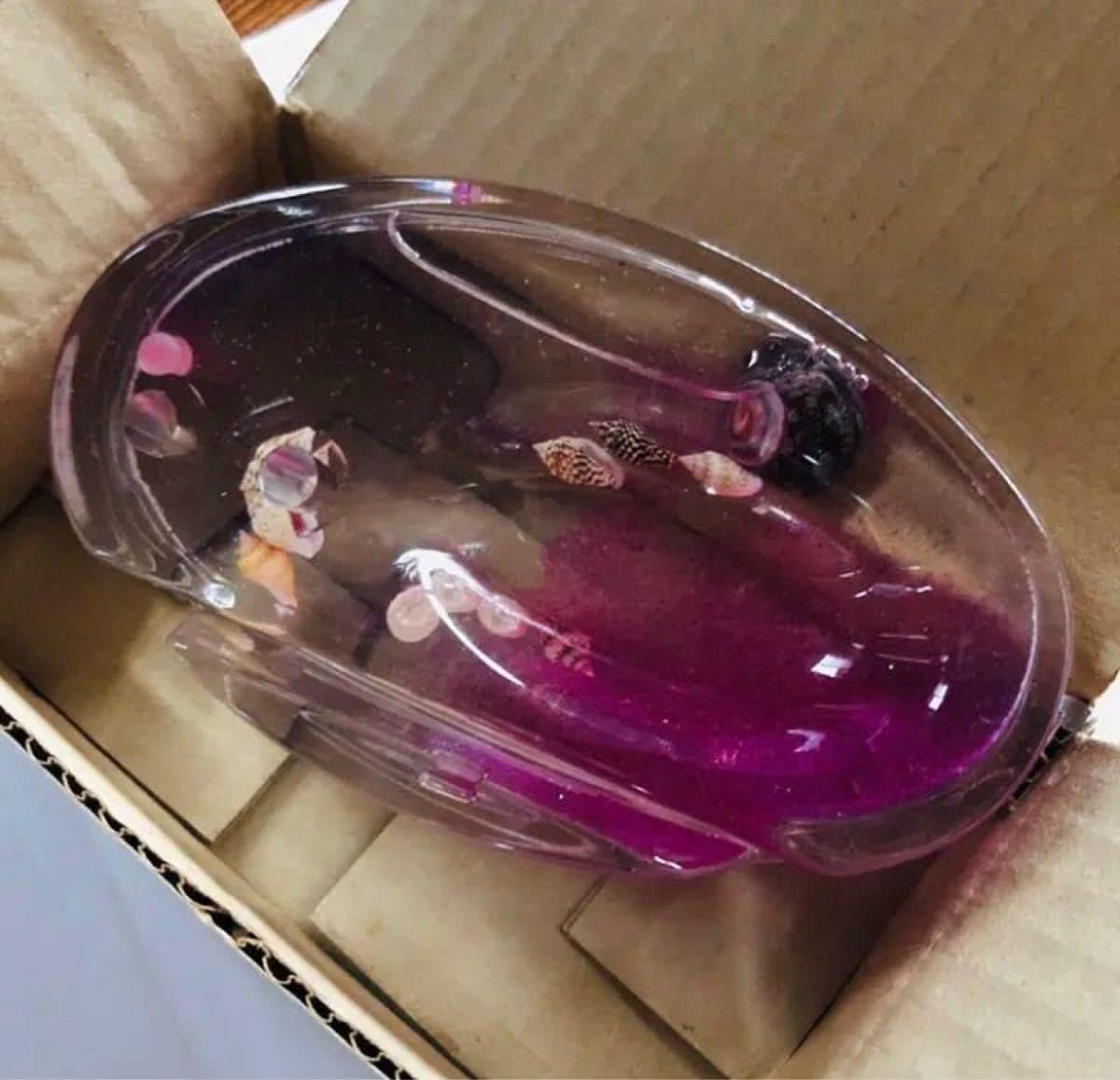 貝殻 置物 値下げ インテリア スノードーム 沖縄 ピンク 砂