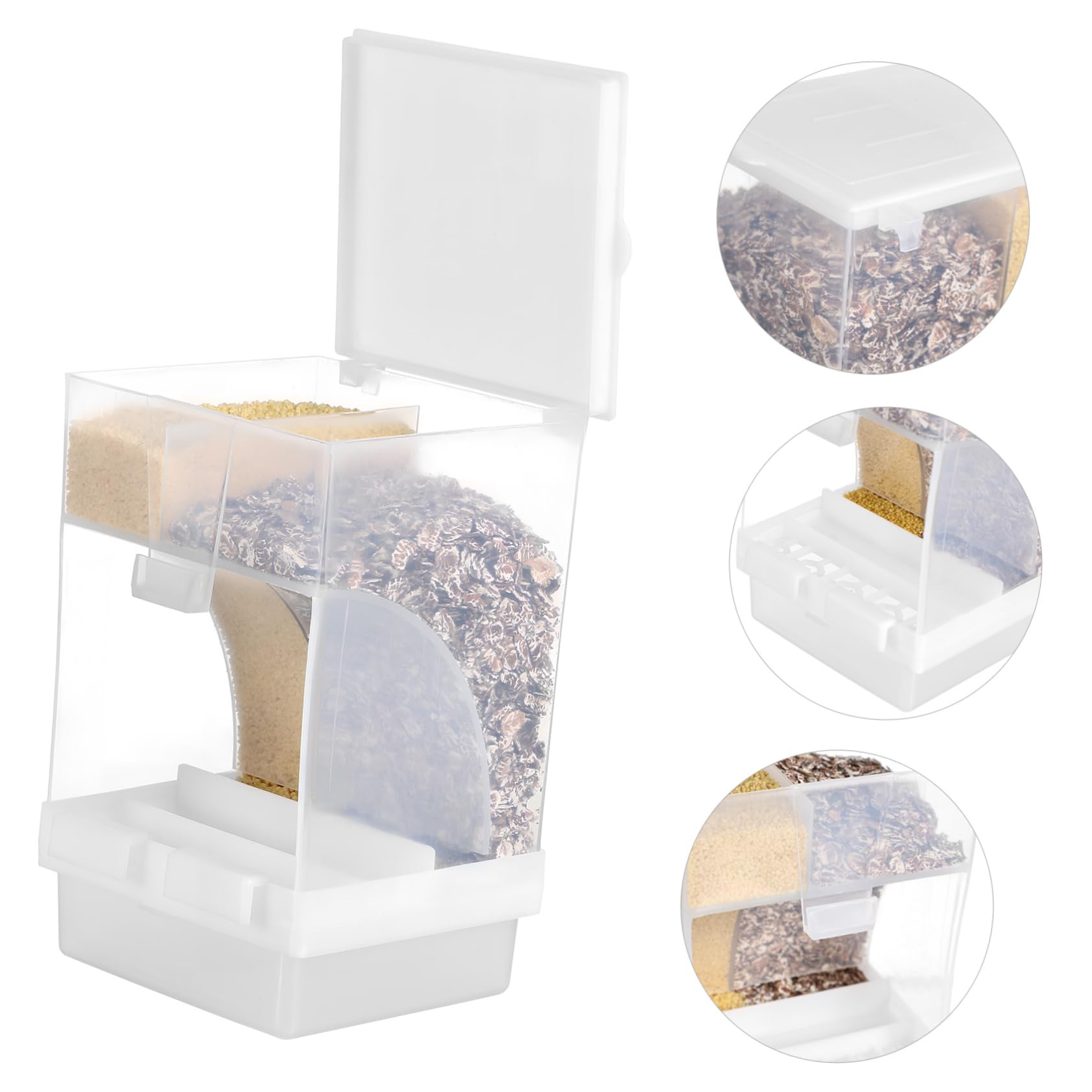 Yardwe 3sets Mangiatoia Per Con Accessori Per Mangime Pappagalli e Canarini Facile Installare e Versatile Per